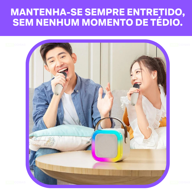 My Karaokê - Frete Grátis + Microfone de Brinde na Sua Compra - Transforme Qualquer Lugar em um Palco de Diversão!