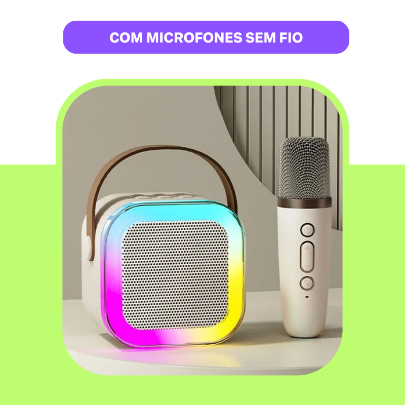 My Karaokê - Frete Grátis + Microfone de Brinde na Sua Compra - Transforme Qualquer Lugar em um Palco de Diversão!