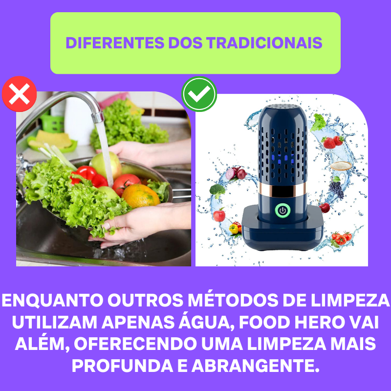 Food Hero™ - Seu aliado na busca por uma alimentação mais segura e saudável - 30%OFF + FRETE GRÁTIS