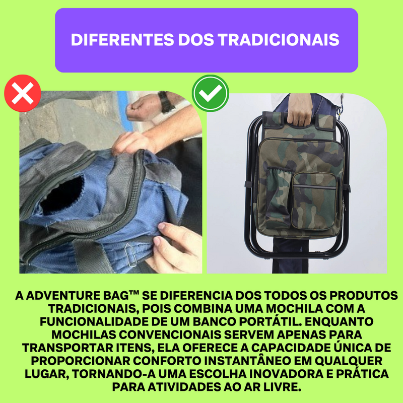 Adventure Bag™ - Leve o Conforto para Qualquer Lugar - 25% de Desconto + Frete Grátis