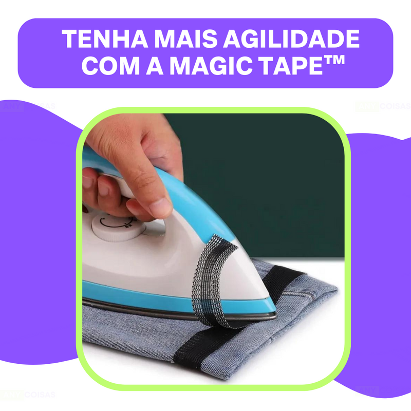 Magic Tape™ - A Barra Sem Costura que Transforma Suas Roupas em Obras de Arte! LEVE MAIS E PAGUE MENOS