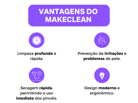 MakeClean™ - Limpador Automático Elétrico de Pincéis de Maquiagem - Limpeza Rápida e Secagem Rápida