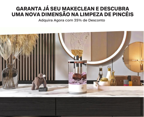 MakeClean™ - Limpador Automático Elétrico de Pincéis de Maquiagem - Limpeza Rápida e Secagem Rápida