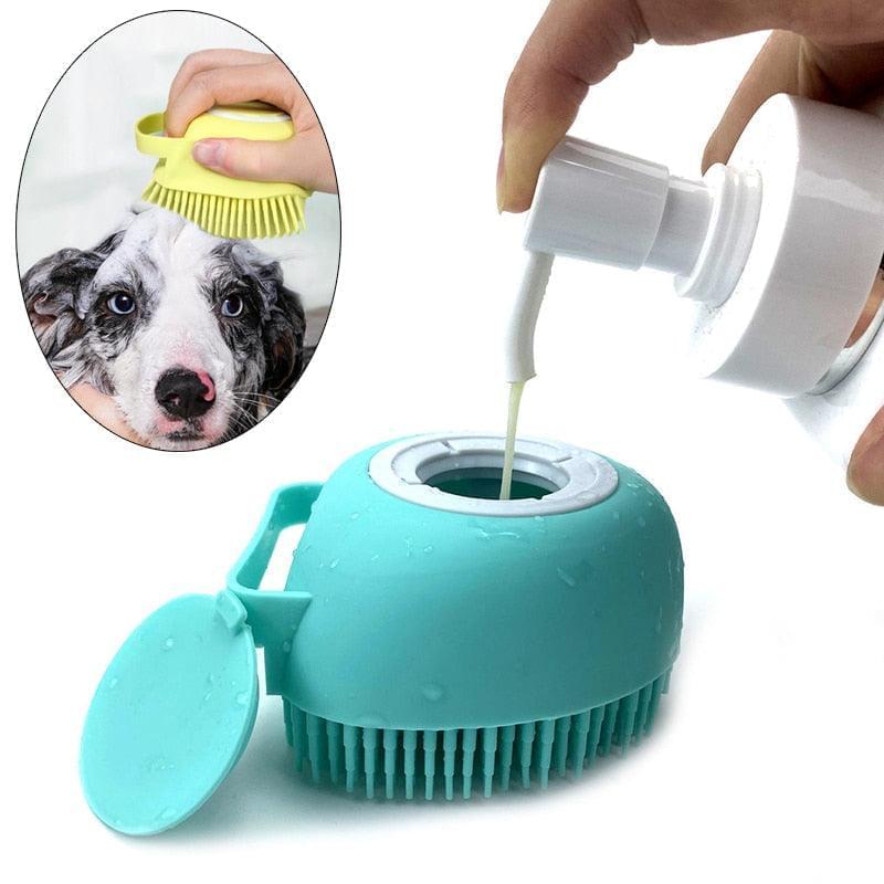 Escova de Banho para Pet de Silicone